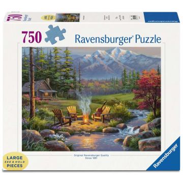 Puzzle Ravensburger din 750 XXL piese - Sufragerie lângă râu