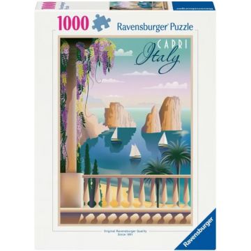 Puzzle Ravensburger din1000 de bucăți - Carte poștală din Capri