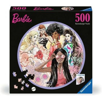 Puzzle rotund Ravensburger din 500 piese - Barbie