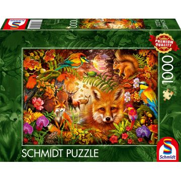 Puzzle Schmidt din 1000 piese - Flori, puf și pene