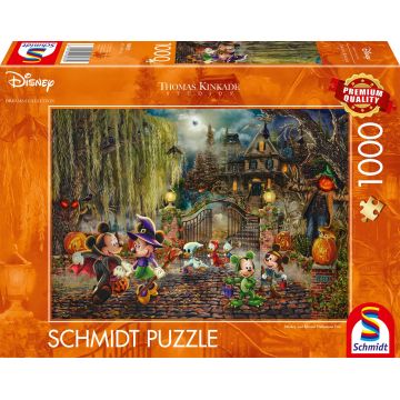 Puzzle Schmidt din 1000 piese - Mickey și Minnie: distracție de Halloween