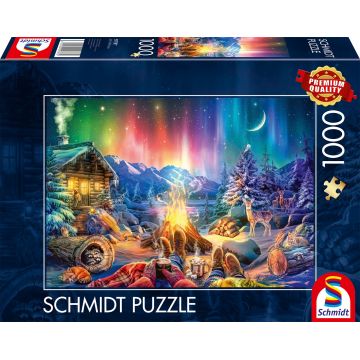 Puzzle Schmidt din 1000 piese - Romantism de camping sub stele