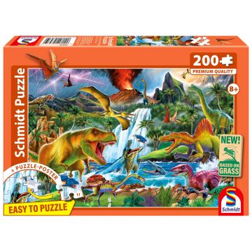 Puzzle Schmidt din 200 piese - Giganți preistorici