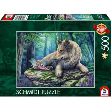 Puzzle Schmidt din 500 piese - Lupul și spiridușul