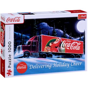 Puzzle Trefl din 1000 piese - Coca-Cola: Camion de Crăciun
