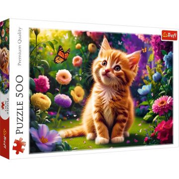 Puzzle Trefl din 500 piese - Pisicuță drăguță