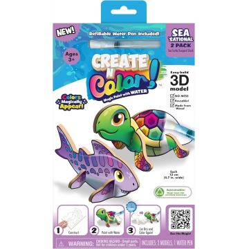 Set creativ Create N Colour - Țestoasă și rechin leopard