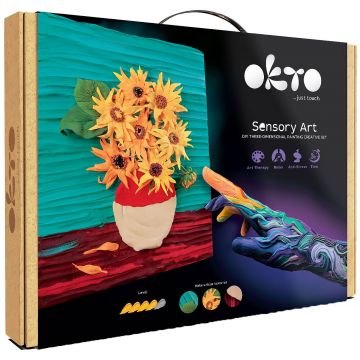 Set creativ cu plastilină Okto - Creați imagine 3D, Floarea soarelui