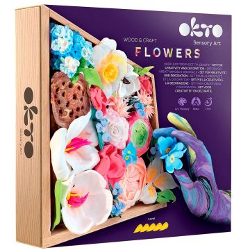Set creativ cu plastilină Okto - Decorare cu flori, romantism