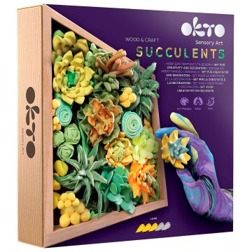 Set creativ cu plastilină Okto - Decorare cu suculente, energie
