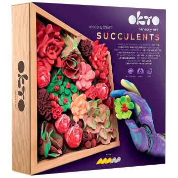 Set creativ cu plastilină Okto - Decorare cu suculente, pasiune