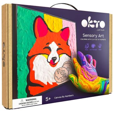 Set creativ cu plastilină Okto - Pictează după număr, vulpe