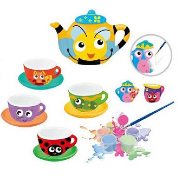 Set creativ Ntoys - Set de ceai pentru colorat, insecte, 16 piese