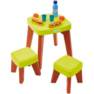 Set de joacă  Ecoiffier - Masa de picnic cu taburete, 10 piese