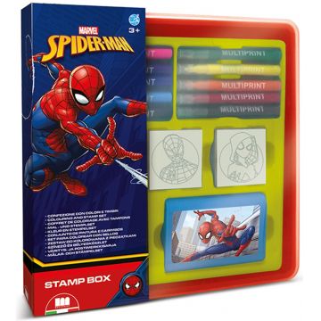 Set de ștampile Multiprint Spider-Man - 4 buc,cu 10 carioci