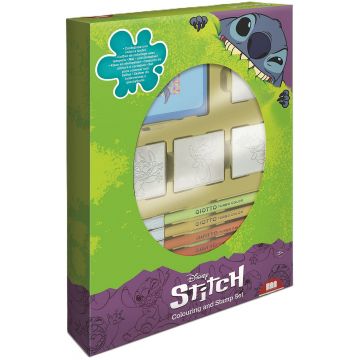 Set de ștampile Multiprint Stitch - 4 buc., cu 7 carioci