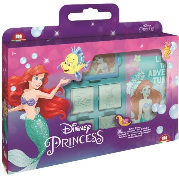 Set de ștampile Multiprint The Little Mermaid - 7 buc.,cu 3 carioci