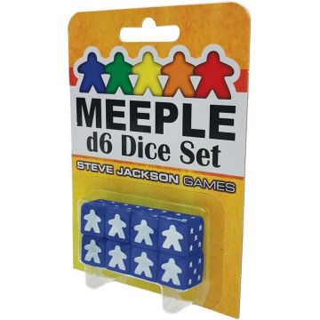 Set de zaruri  Meeple D6 Dice Set Blue (8 buc..)