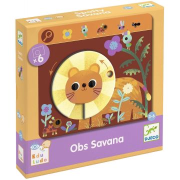 Set educațional Djeco - Caută și găsește Savannah