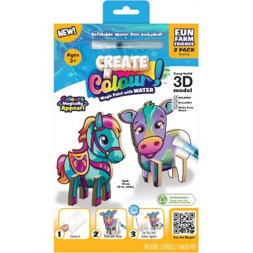 Trusă creativă Create N Colour - Vacă și cal