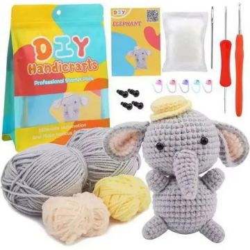 Trusă de croșetat  MagicArt - Pui de elefant