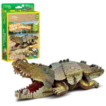 3D Puzzle Cubic Fun din 54 piese- Crocodil