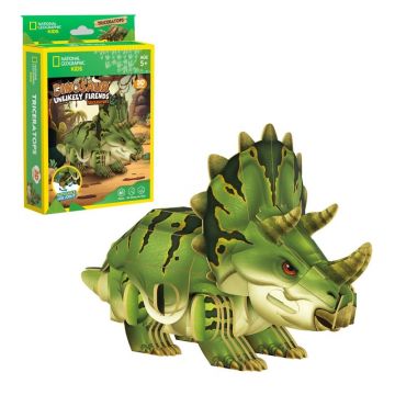 3D Puzzle CubicFun din 61 piese- Triceratops