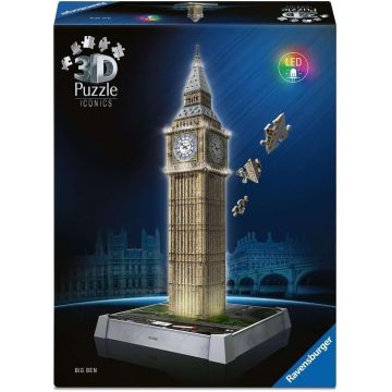 3D Puzzle Ravensburger din 216 piese - Big Ben cu lumini
