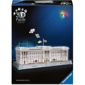 3D Puzzle Ravensburger din 216 piese - Palatul Buckingham cu lumini