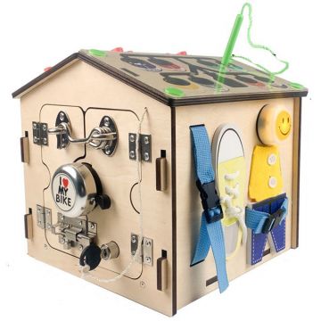 Casă din lemn cu activități Acool Toy - Busyboard