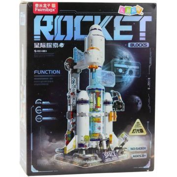 Constructor Lean Toys - Rachetă și stație orbitală, 815 piese