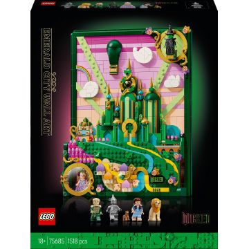 Constructor LEGO Wicked - Operă de perete cu Orașul de Smarald (75685)