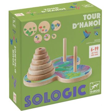 Joc de logica pentru copii Djeco Sologic - Turnurile din Hanoi