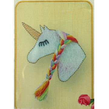 Kit creativ Em art  - String Art cu baza din lemn, Mix, 21 x 30 cm