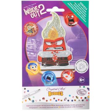 Kit de broderie cu diamante Craft Buddy - Crystal Art Buddies: Anger, 7 piese