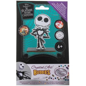 Kit de broderie cu diamante Craft Buddy - Crystal Art Buddies: Jack Skellington, 7 piese