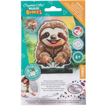 Kit de broderie cu diamante Craft Buddy - Crystal Art Buddies: Leneș, 7 piese