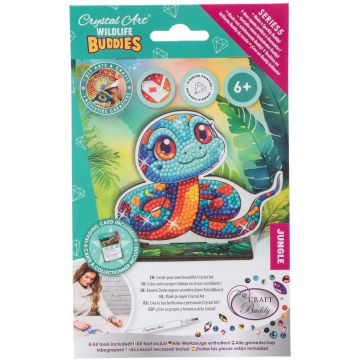 Kit de broderie cu diamante Craft Buddy - Crystal Art Buddies: Şarpe, 7 piese