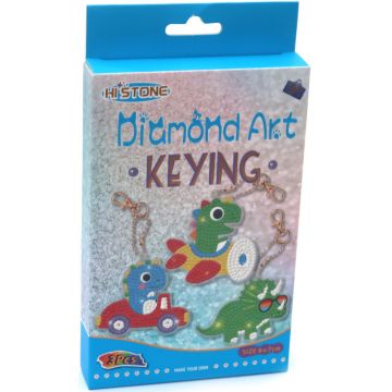Kit de pictură cu diamant Hi Stone - Dinozaurii (3 buc . breloc )