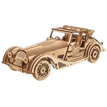 Puzzle 3D din lemn Ugears din 222 piese - Mașină sport Rapid Mouse