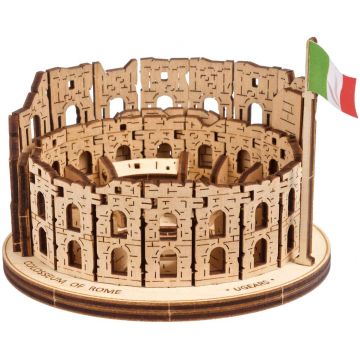 Puzzle 3D din lemn Ugears din 63 piese - Colosseumul din Roma
