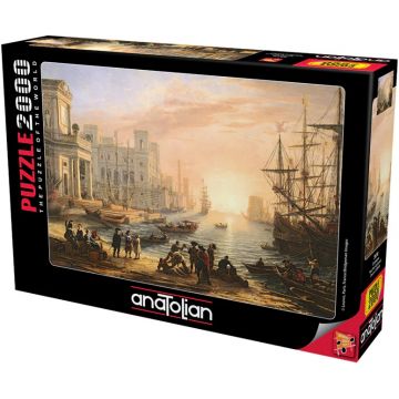 Puzzle Anatolian din 2000 piese - Apus de soare peste port