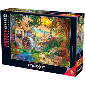 Puzzle Anatolian din 4000 piese - Apus de soare peste o moară