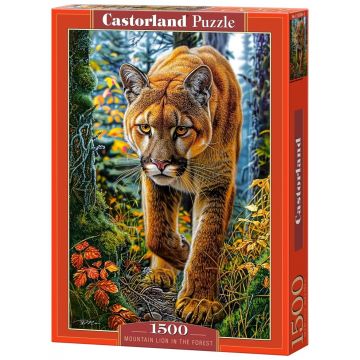 Puzzle Castorland din 1500 piese - Puma în pădure
