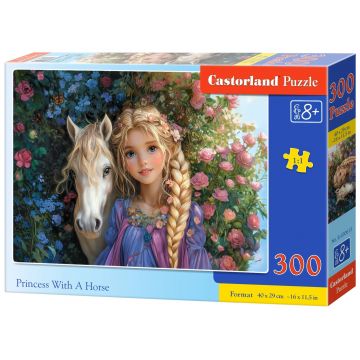 Puzzle Castorland din 300 piese - Prințesă cu cal