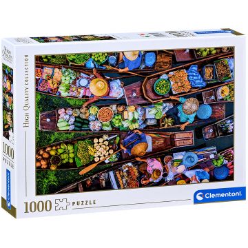 Puzzle Clementoni din 1000 piese - Piața plutitoare thailandeză