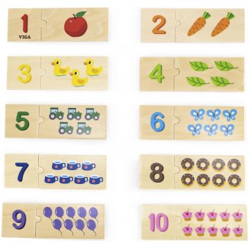 Puzzle cu numere și mulțimi Viga Toys
