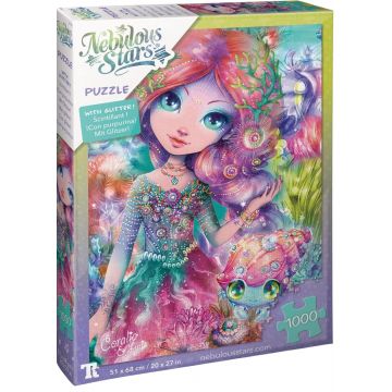 Puzzle cu sclipici Nebulous Stars din 1000 piese - Coralia și Lyria