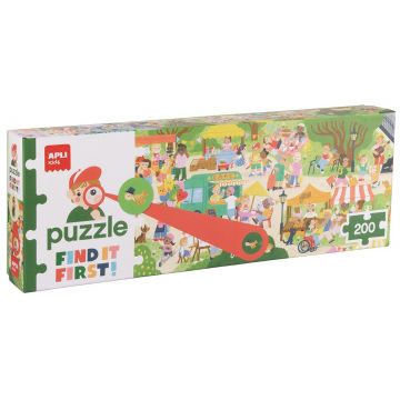 Puzzle de observare Apli Kids din 200 piese - La piață