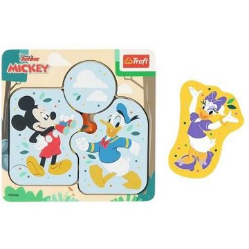 Puzzle din lemn Trefl - Mickey Mouse & Friends, 6 piese